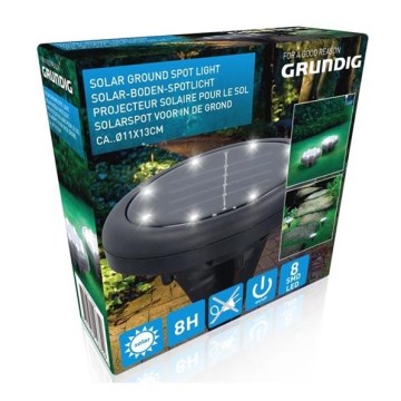 Grundig - Iluminação solar LED 8xLED/1xAA 600 mAh