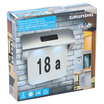 Grundig - Número de casa solar LED 1,2V