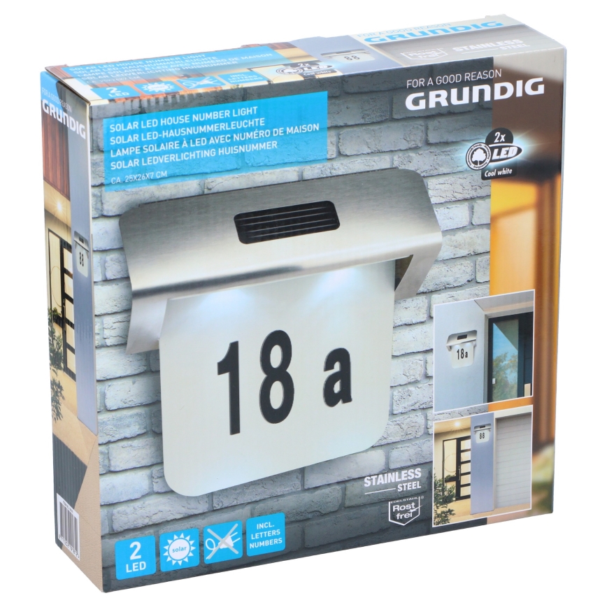Grundig - Número de casa solar LED 1,2V