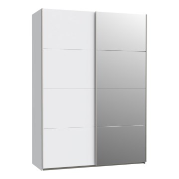 Guarda-roupa com espelho KARO 150x210 cm branco