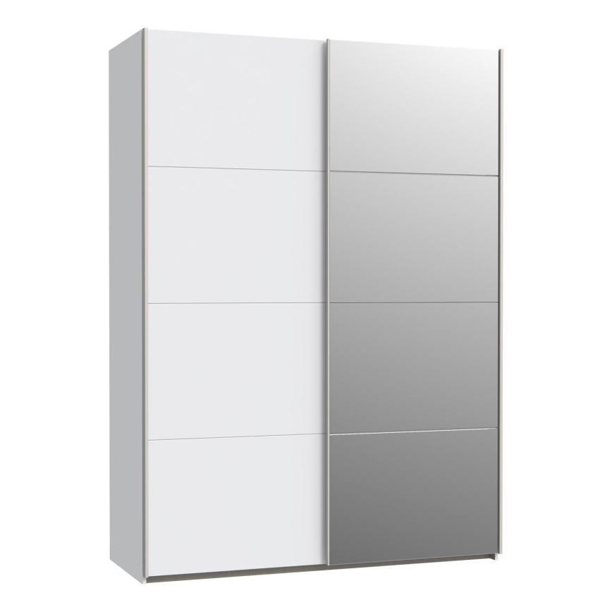 Guarda-roupa com espelho KARO 150x210 cm branco
