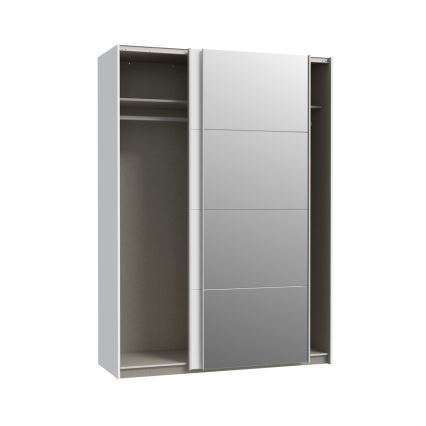 Guarda-roupa com espelho KARO 150x210 cm branco