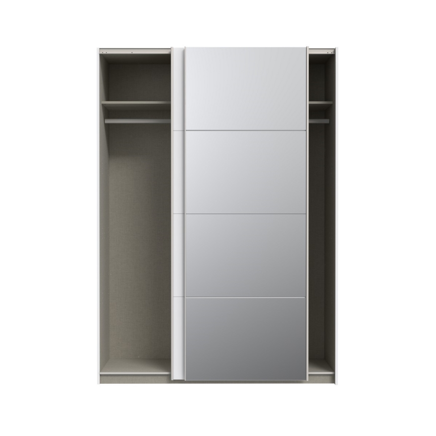 Guarda-roupa com espelho KARO 150x210 cm branco