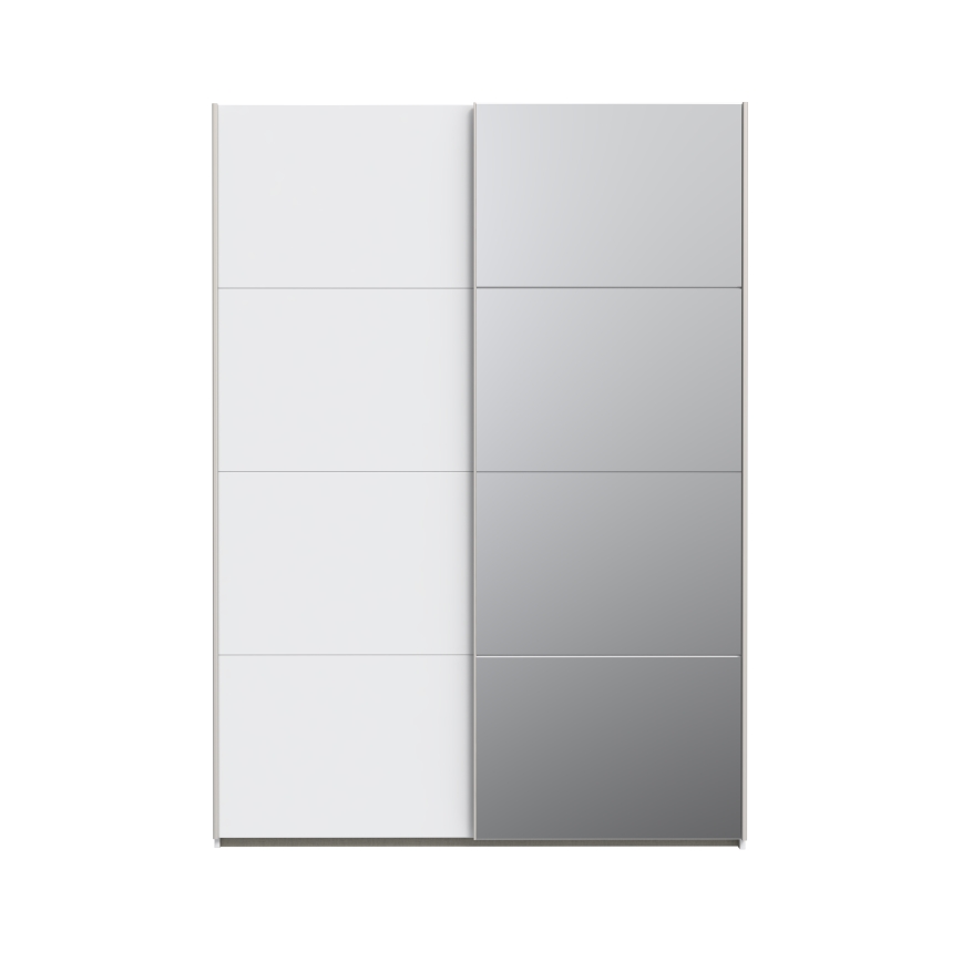 Guarda-roupa com espelho KARO 150x210 cm branco
