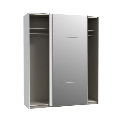Guarda-roupa com espelho KARO 170x210 cm branco