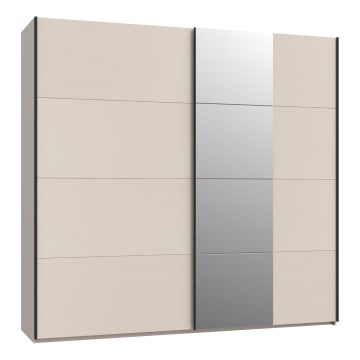 Guarda-roupa com espelho ODEN 220x210 cm, bege