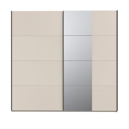 Guarda-roupa com espelho ODEN 220x210 cm, bege