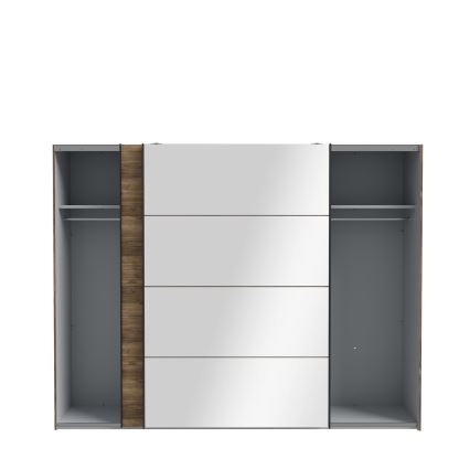 Guarda-roupa com espelho OREN 270x210 cm, carvalho artisan