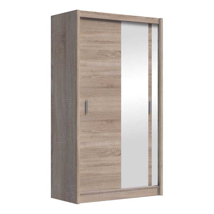Guarda-roupa com espelho SABRINA 150x215 cm carvalho sonoma