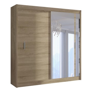 Guarda-roupa com espelho SABRINA 203x215 cm carvalho sonoma