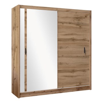 Guarda-roupa com espelho SABRINA 203x215 cm carvalho woltan