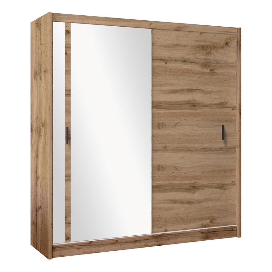 Guarda-roupa com espelho SABRINA 203x215 cm carvalho woltan