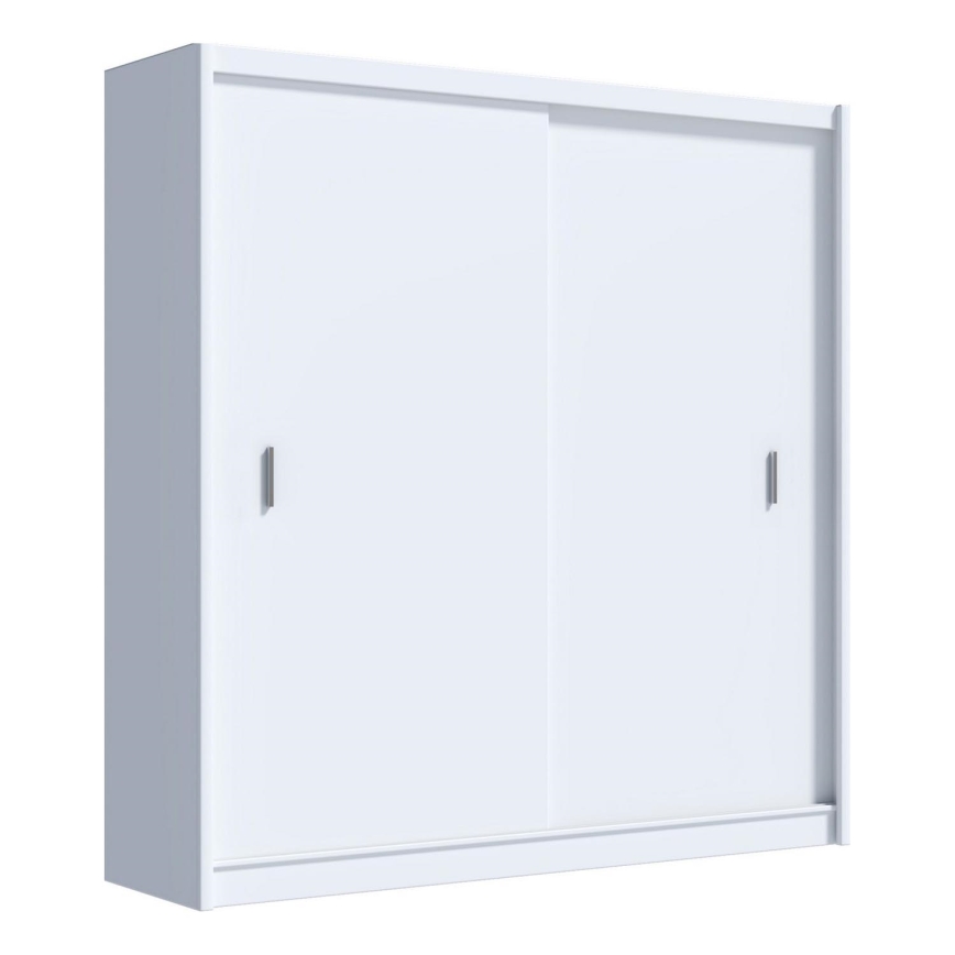 Guarda-roupa com portas deslizantes SAPHIRA 203x215 cm branco