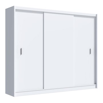 Guarda-roupa com portas deslizantes SAPHIRA 250x215 cm branco