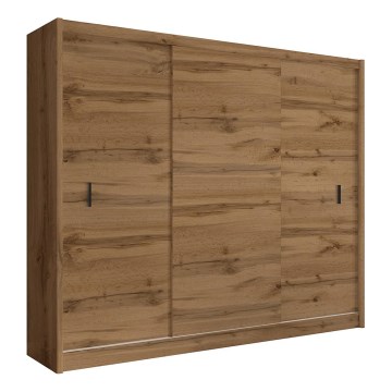 Guarda-roupa com portas deslizantes SAPHIRA 250x215 cm carvalho wotan