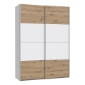 Guarda-roupa KARO 150x210 cm branco/carvalho artisan