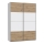 Guarda-roupa KARO 150x210 cm branco/carvalho artisan