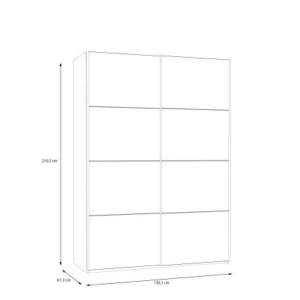 Guarda-roupa KARO 150x210 cm branco