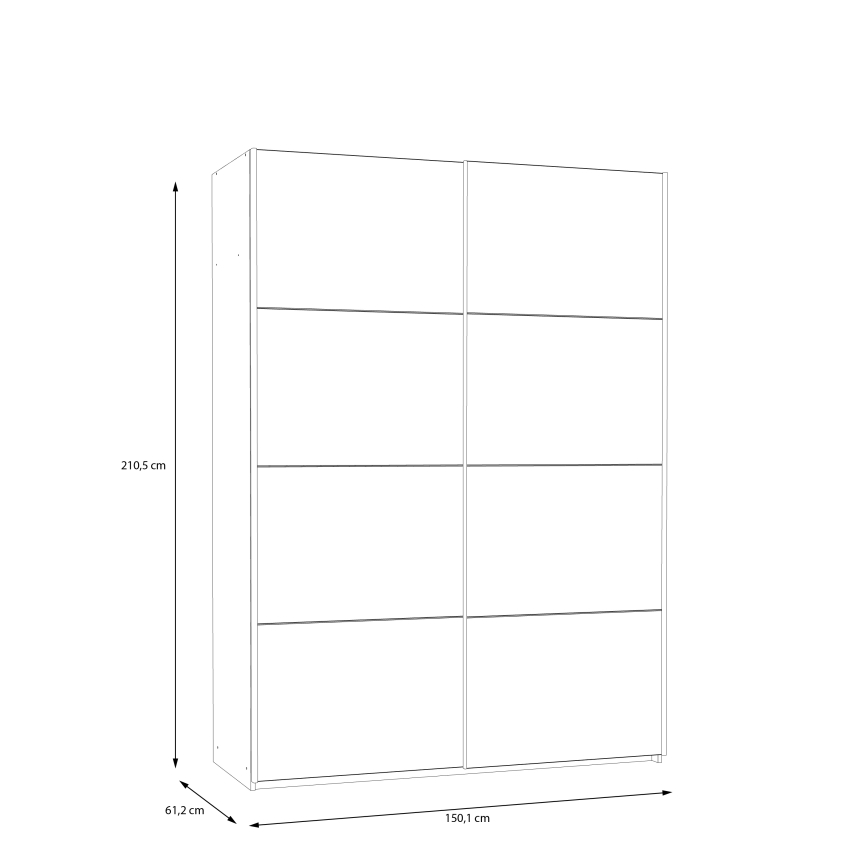 Guarda-roupa KARO 150x210 cm branco