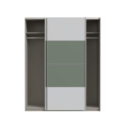 Guarda-roupa KARO 170x210 cm cinzento/verde