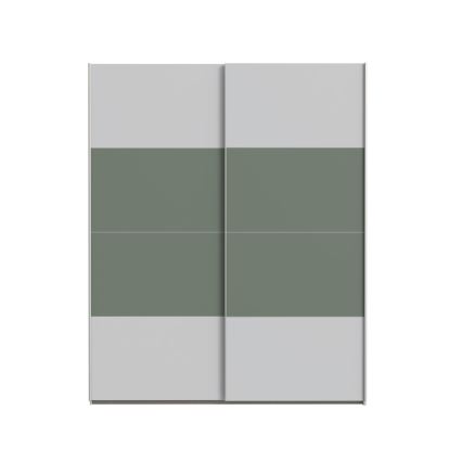 Guarda-roupa KARO 170x210 cm cinzento/verde