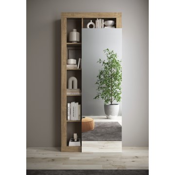 Guarda-roupa LENOR 91x209 cm branco/castanho