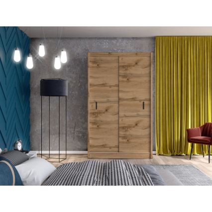 Roupeiro com portas deslizantes SAPHIRA 150x215 cm carvalho wotan