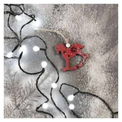 Guirlanda de Natal LED, 300 LEDs / 8 modos, 35 m, branco frio