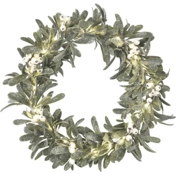Guirlanda LED de Natal, 25 LEDs / 3x AA, diâmetro 35 cm
