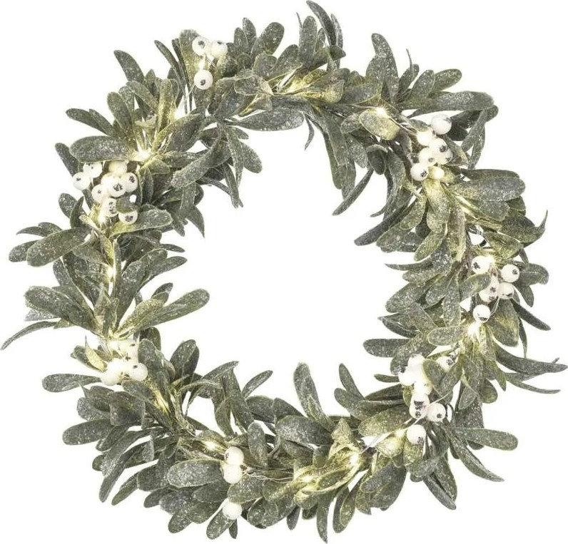Guirlanda LED de Natal, 25 LEDs / 3x AA, diâmetro 35 cm