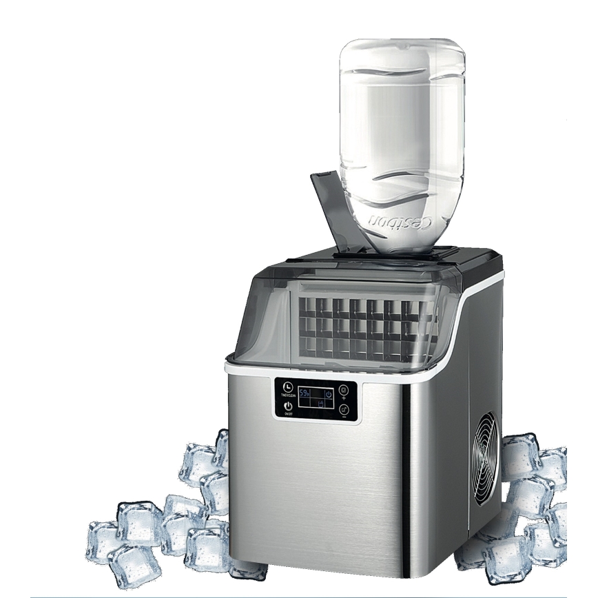 Guzzanti GZ124A - Máquina de gelo 150W/230V em aço inoxidável