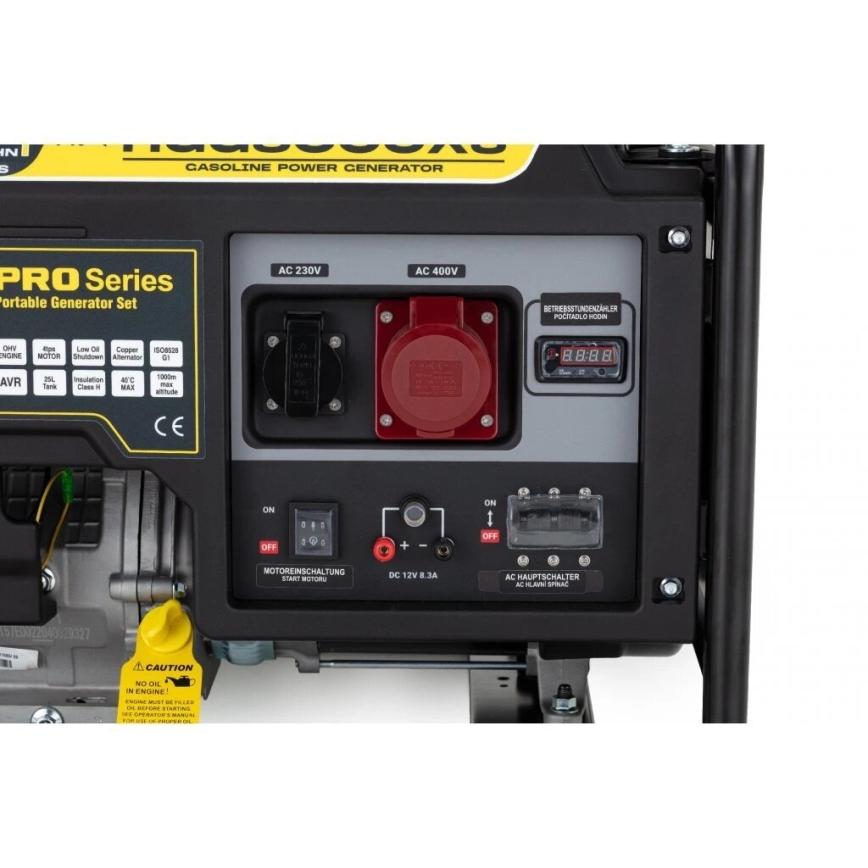 Hahn & Sohn 9177 - Gerador elétrico a gasolina HGG 8000 X3 6500W