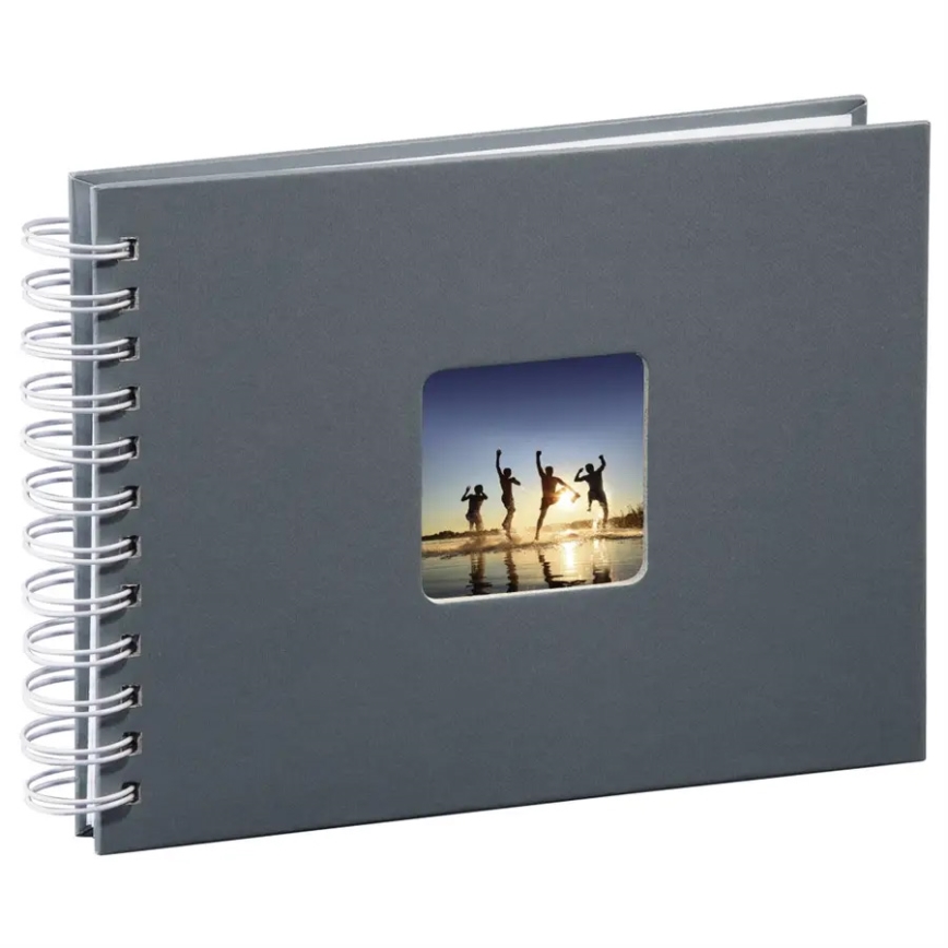 Hama - Album de fotos em espiral 24x17 cm 50 páginas cinzento