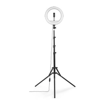 Hama - Iluminação em anel LED com regulação com tripé LED/10W/5V diâmetro 30 cm + controlo remoto