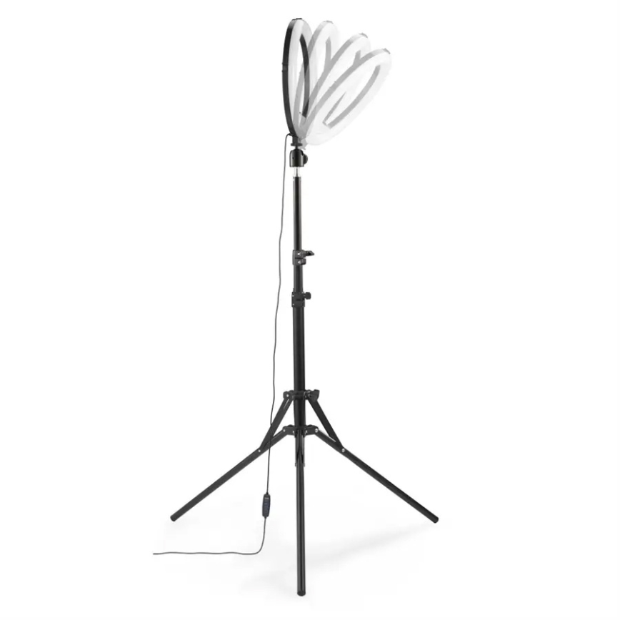 Hama - Iluminação em anel LED com regulação com tripé LED/10W/5V diâmetro 30 cm + controlo remoto