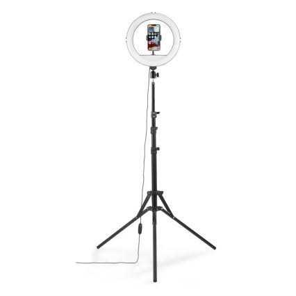 Hama - Iluminação em anel LED com regulação com tripé LED/10W/5V diâmetro 30 cm + controlo remoto