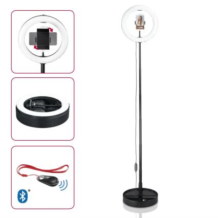 Hama - Iluminação em anel LED com regulação com tripé LED/9,2W/5V diâmetro 26,5 cm + controlo remoto
