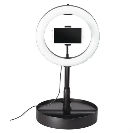 Hama - Iluminação em anel LED com regulação com tripé LED/9,2W/5V diâmetro 26,5 cm + controlo remoto