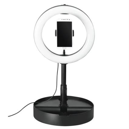 Hama - Iluminação em anel LED com regulação com tripé LED/9,2W/5V diâmetro 26,5 cm + controlo remoto