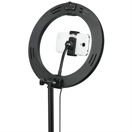 Hama - Iluminação em anel LED com regulação com tripé LED/9,2W/5V diâmetro 26,5 cm + controlo remoto