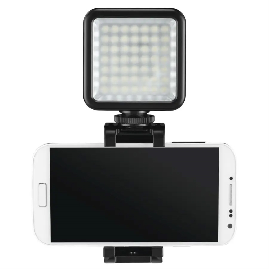 Hama - LED Iluminação com regulação para telefones, câmaras fotográficas e de vídeo LED/5,5W/2xAA