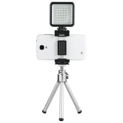 Hama - LED Iluminação com regulação para telefones, câmaras fotográficas e de vídeo LED/5,5W/2xAA
