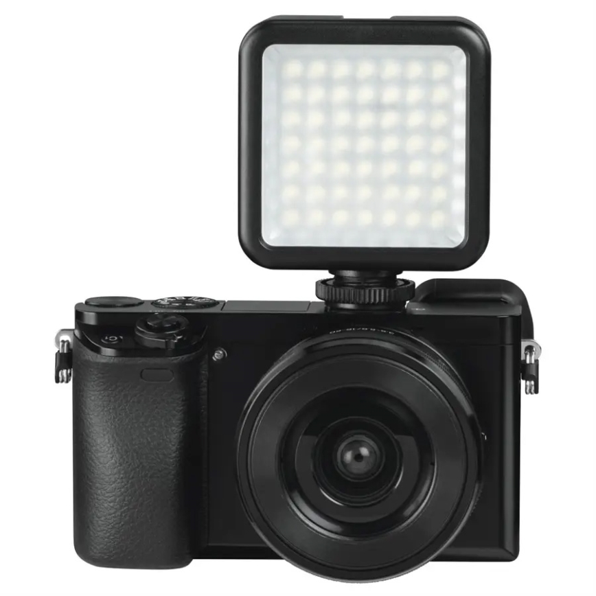 Hama - LED Iluminação com regulação para telefones, câmaras fotográficas e de vídeo LED/5,5W/2xAA