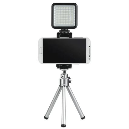 Hama - LED Iluminação com regulação para telefones, câmaras fotográficas e de vídeo LED/5,5W/2xAA
