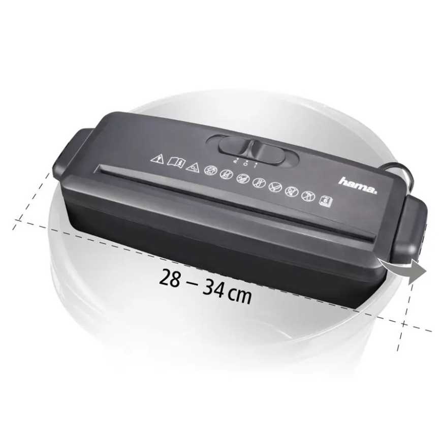 Hama - Mini paper shredder A4 230V preto