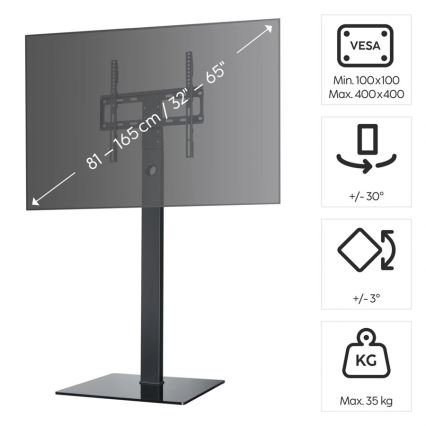 Hama - Suporte de chão para TV 32-65" preto