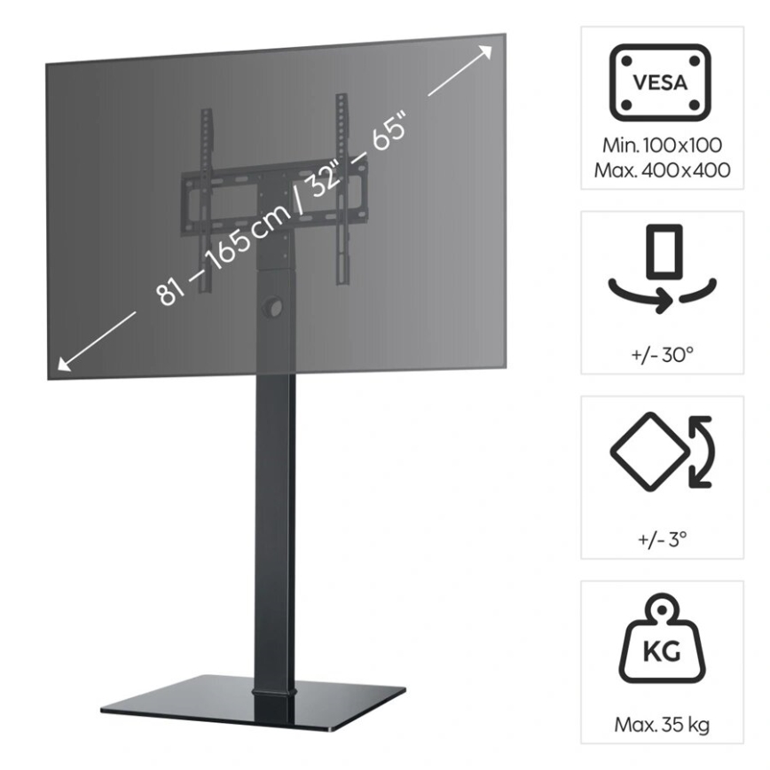 Hama - Suporte de chão para TV 32-65" preto