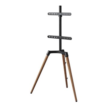 Hama - Suporte de chão para TV 32-65" preto/madeira de nogueira