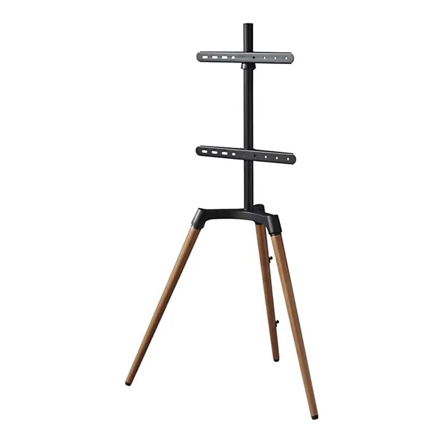 Hama - Suporte de chão para TV 32-65" preto/madeira de nogueira