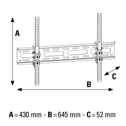 Hama - Suporte de parede basculante para TV 32-75“ preto